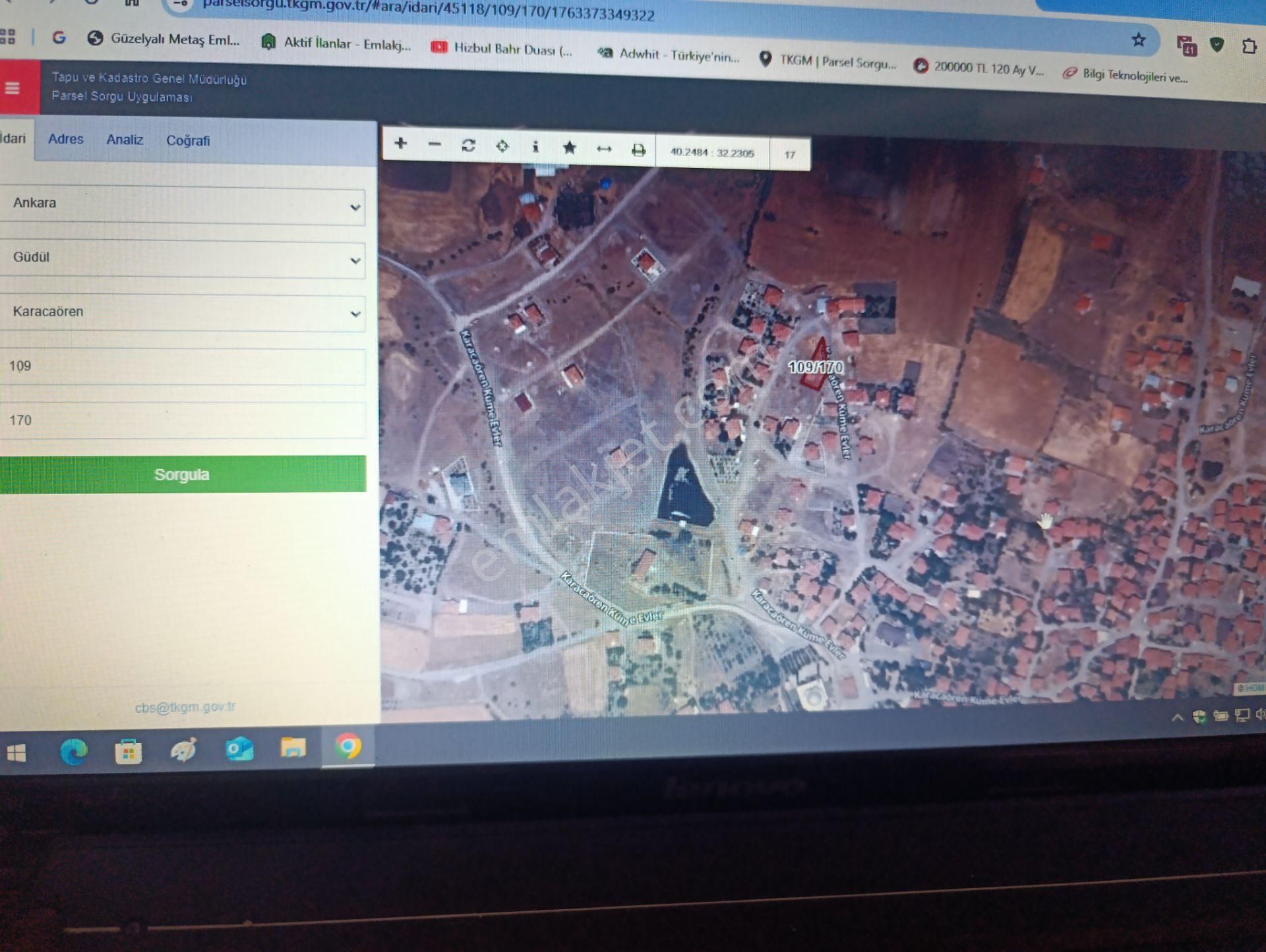 Ankara Güdül Karacaören Köyünde Satılık Köy İçi 538m2 Müstakil Tapulu Konut Arsası - Görsel 3