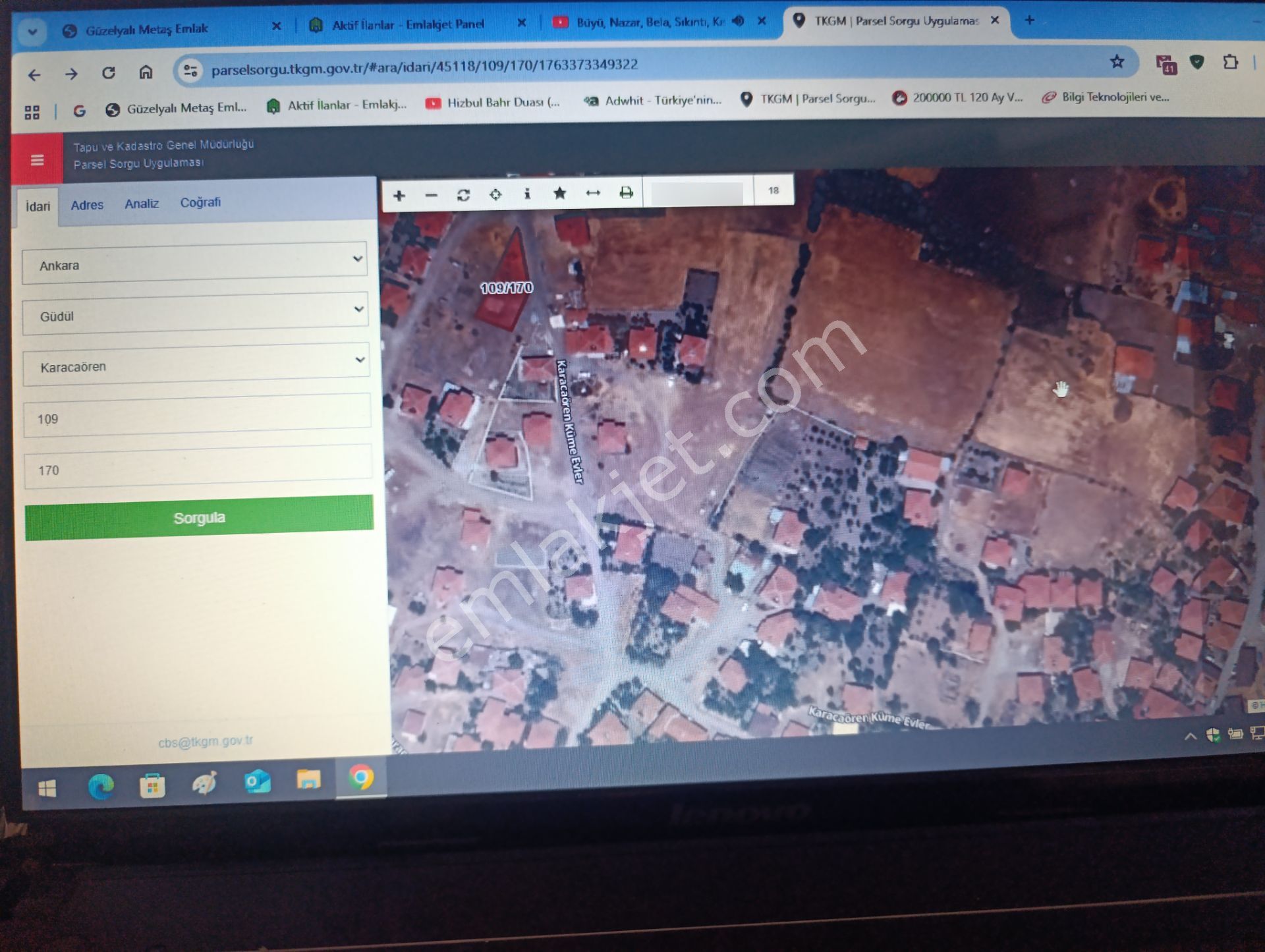 Ankara Güdül Karacaören Köyünde Satılık Köy İçi 538m2 Müstakil Tapulu Konut Arsası - Görsel 6