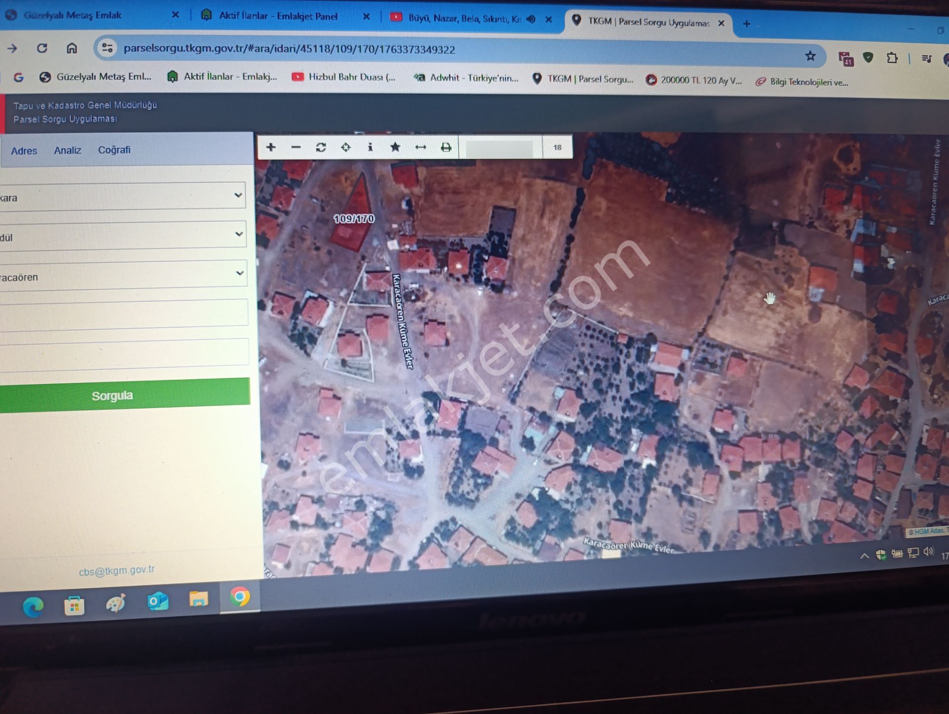 Ankara Güdül Karacaören Köyünde Satılık Köy İçi 538m2 Müstakil Tapulu Konut Arsası - Görsel 5