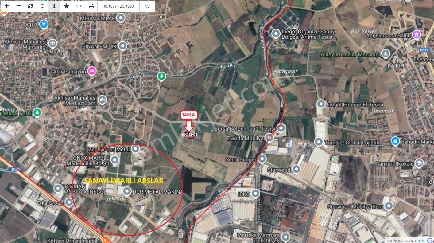 Ulucan Dan İnegöl Akhsisar 106 Ada Da Satılık Tarla - Görsel 4