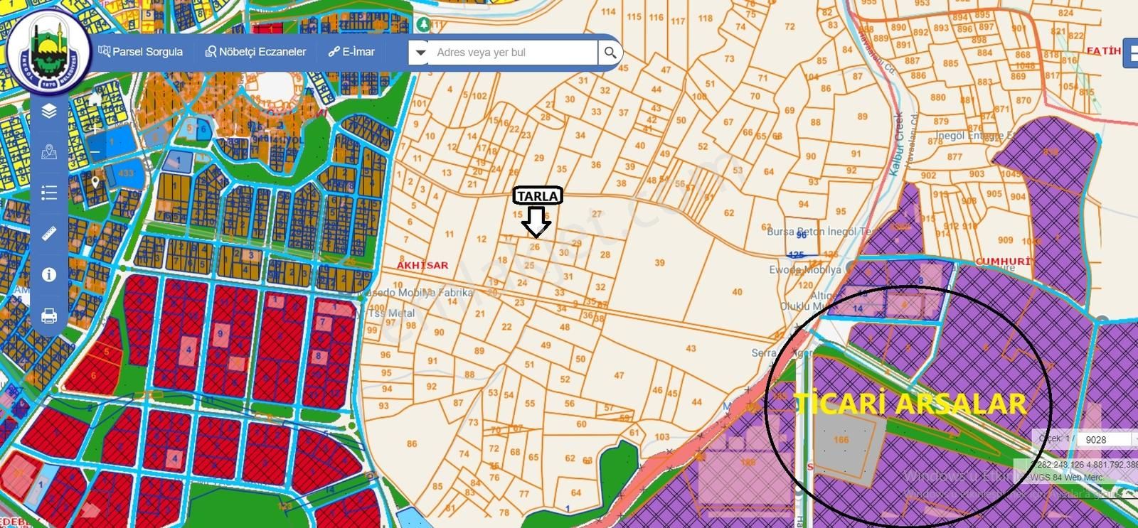 Ulucan Dan İnegöl Akhsisar 106 Ada Da Satılık Tarla