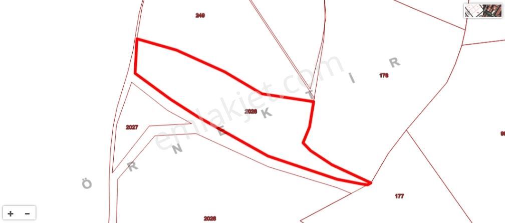Gürsu Dışkayada Kadastro Cepheli Uygun Müstakil Yatırımlık Tarla