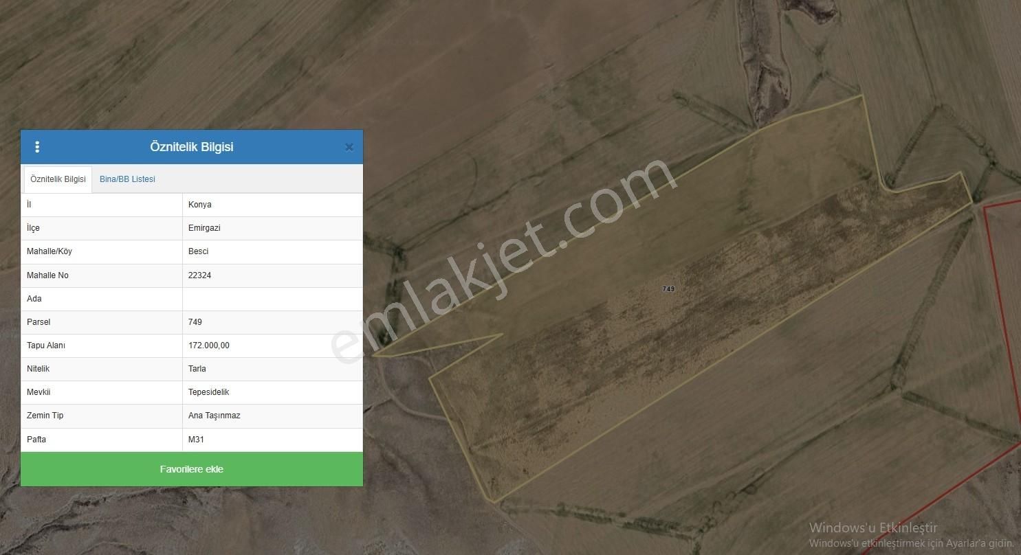 Emirgazi Besci'de 174 Dekar Fırsat Düz Tarla - Görsel 4
