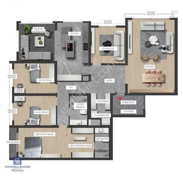 Natura Çakırlar'da Peyzaj Cephe 4,5+1 Satılık Daire - Görsel 8