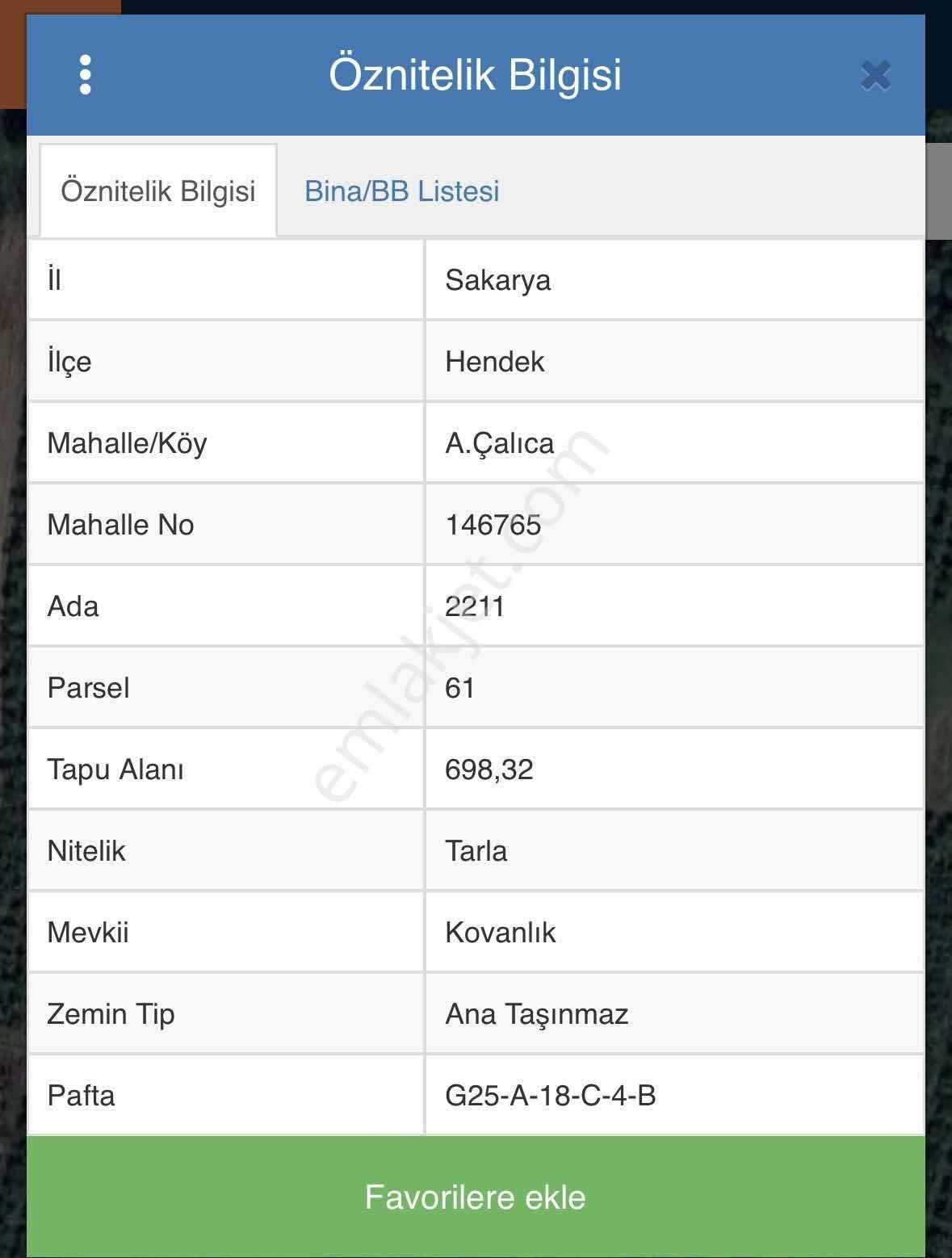 Sakarya Hendek Aşağıçalıca Mah. 698 M2 Satılık Fındık Bahçesi - Görsel 2