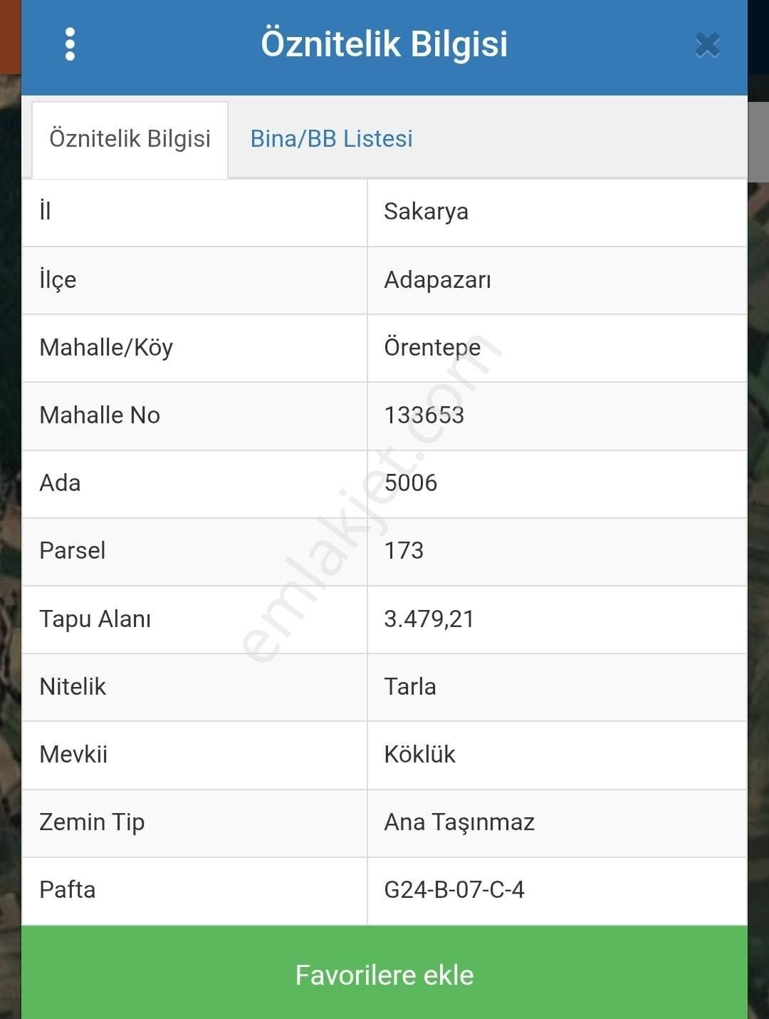 Fırsat!!!! Adapazarı Örentepe Mahallesinde Satılık 3479 M2 Tarla - Görsel 5