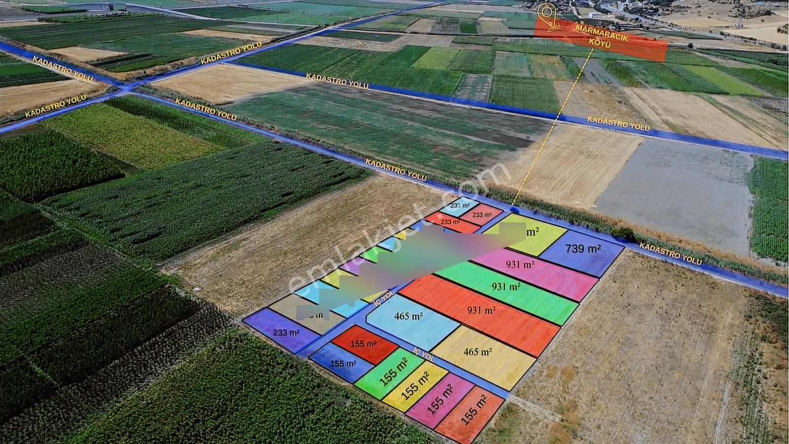 Megakent'ten Marmaracık'ta Satılık 4 Adet 155m² Hobi Bahçesi