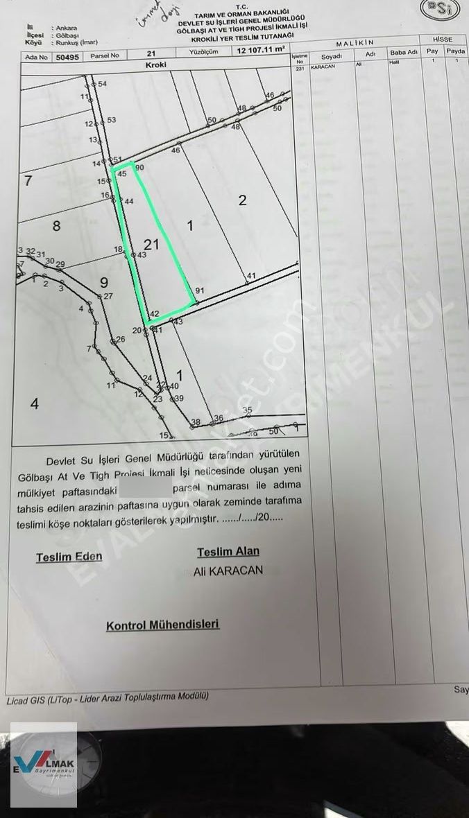 Dikilitaş-gölbaşı/runkuş İmarda İmara Yakın Kupon Tarla - Görsel 3