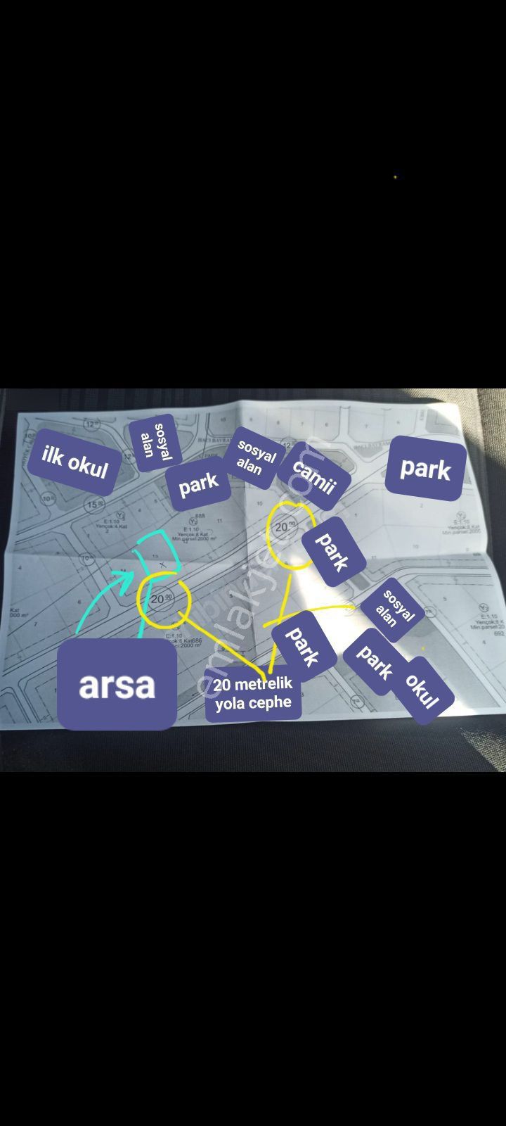 Altınova Yerşelimin İçinde 8 Kat İmarlı 20 Metre Cadde Cepheli Fırsat Arsa