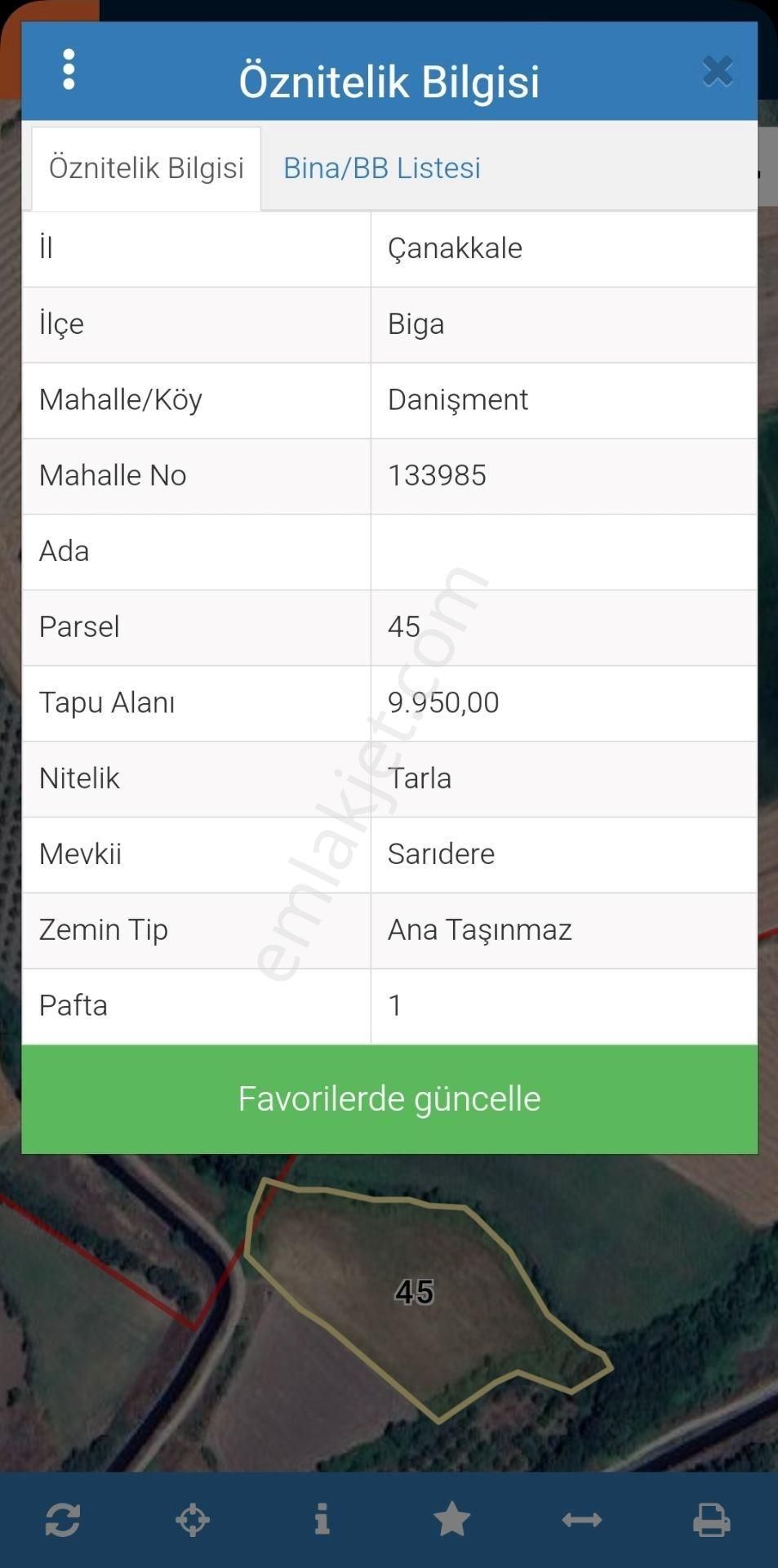 9950 M2 Verimli Sulak Arazi Suyu Yolu Var Danişment Biga Çanakkale - Görsel 3