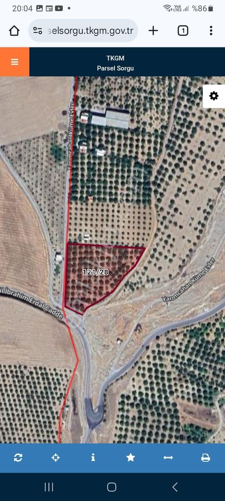 Malatya Battalgazi 9000 Metrekare Kayısı Bahçesi Kuzey Marmara Yoluna Cephe