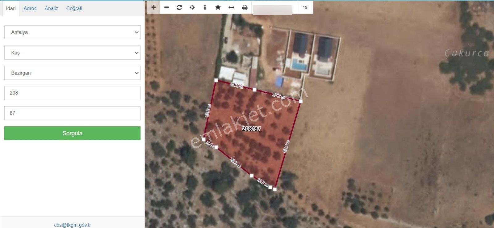 Antalya-kaş-bezirgan-satılık Arazi-tektapu-denize800m-m2:2.897tl - Görsel 3