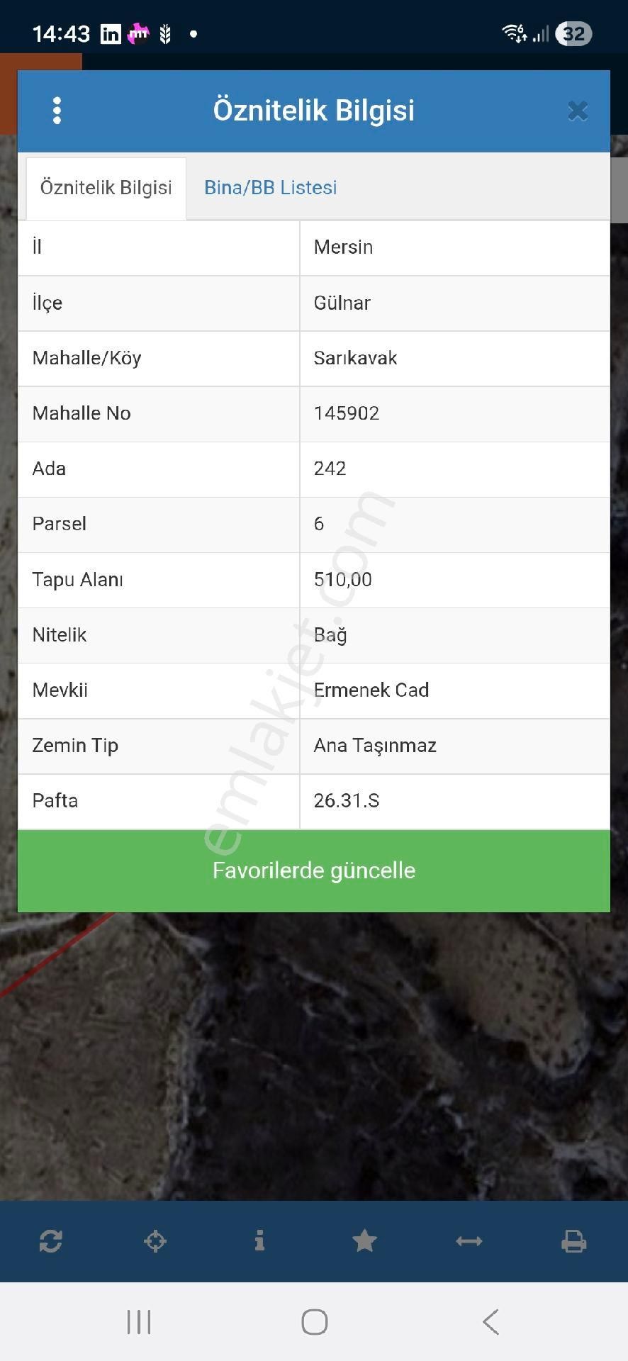 Gülnar Sarıkavakta Arsa
