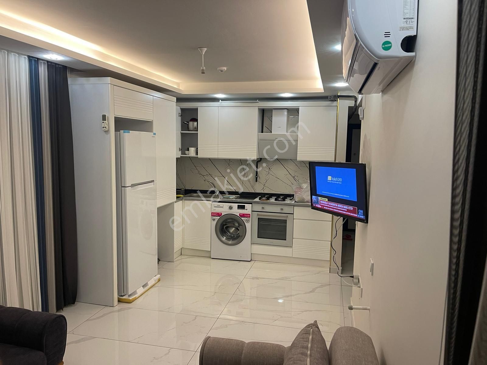 Karınca'dan Menderes'te Deniz Manzaralı Full Eşyalı 1+1kiralık! - Görsel 4