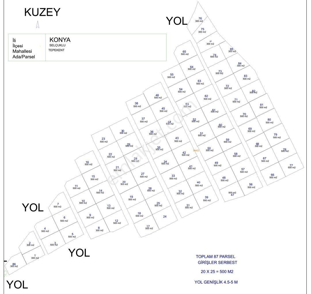 Selçuklu Tepekentte Satılık Hobi Bahçeleri ( 250 M2 ) - Görsel 2