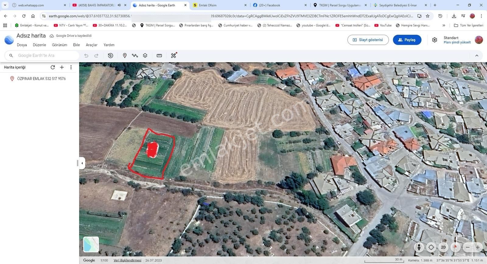 Özpınar ,dan Çavuş Harımlarda 633 M2 Suyu,yolu Var Tarla-bahçe - Görsel 12