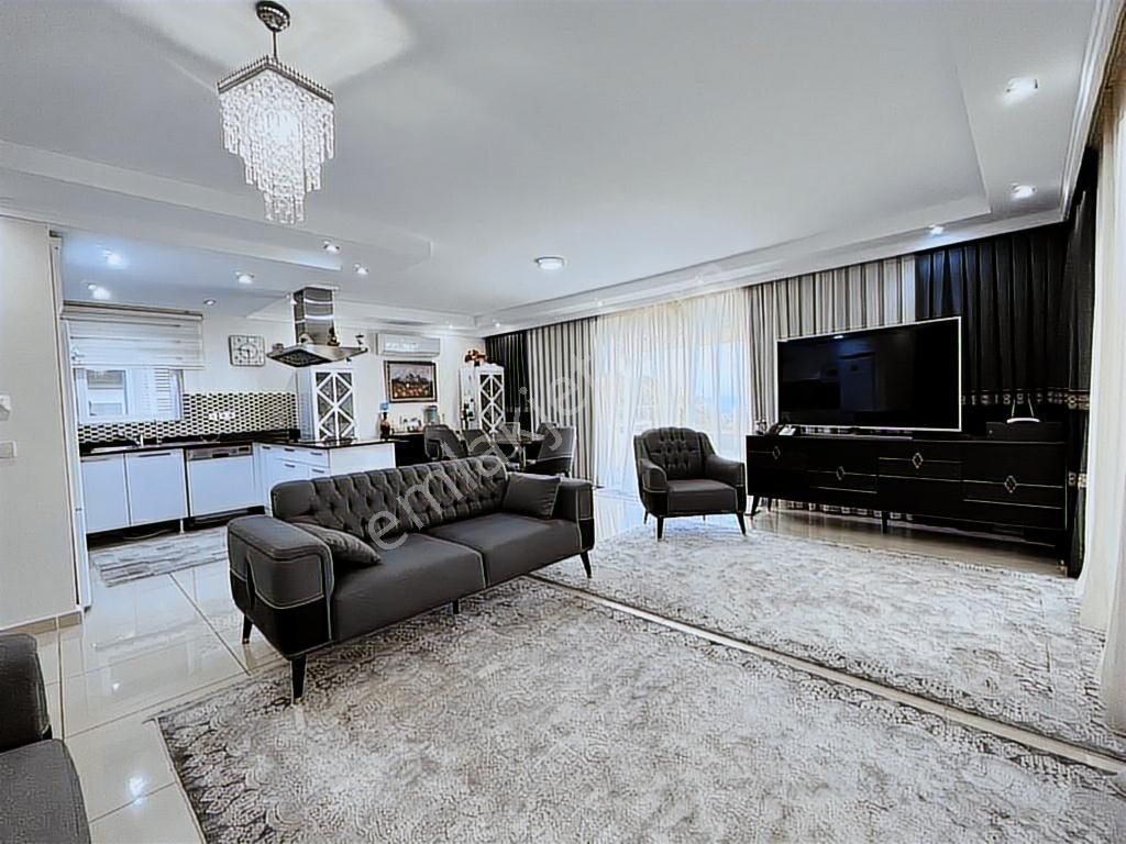 Alanya Konaklı 4+1 270 M2 Full Deniz Manzaralı Dubleks Daire !!! - Görsel 6
