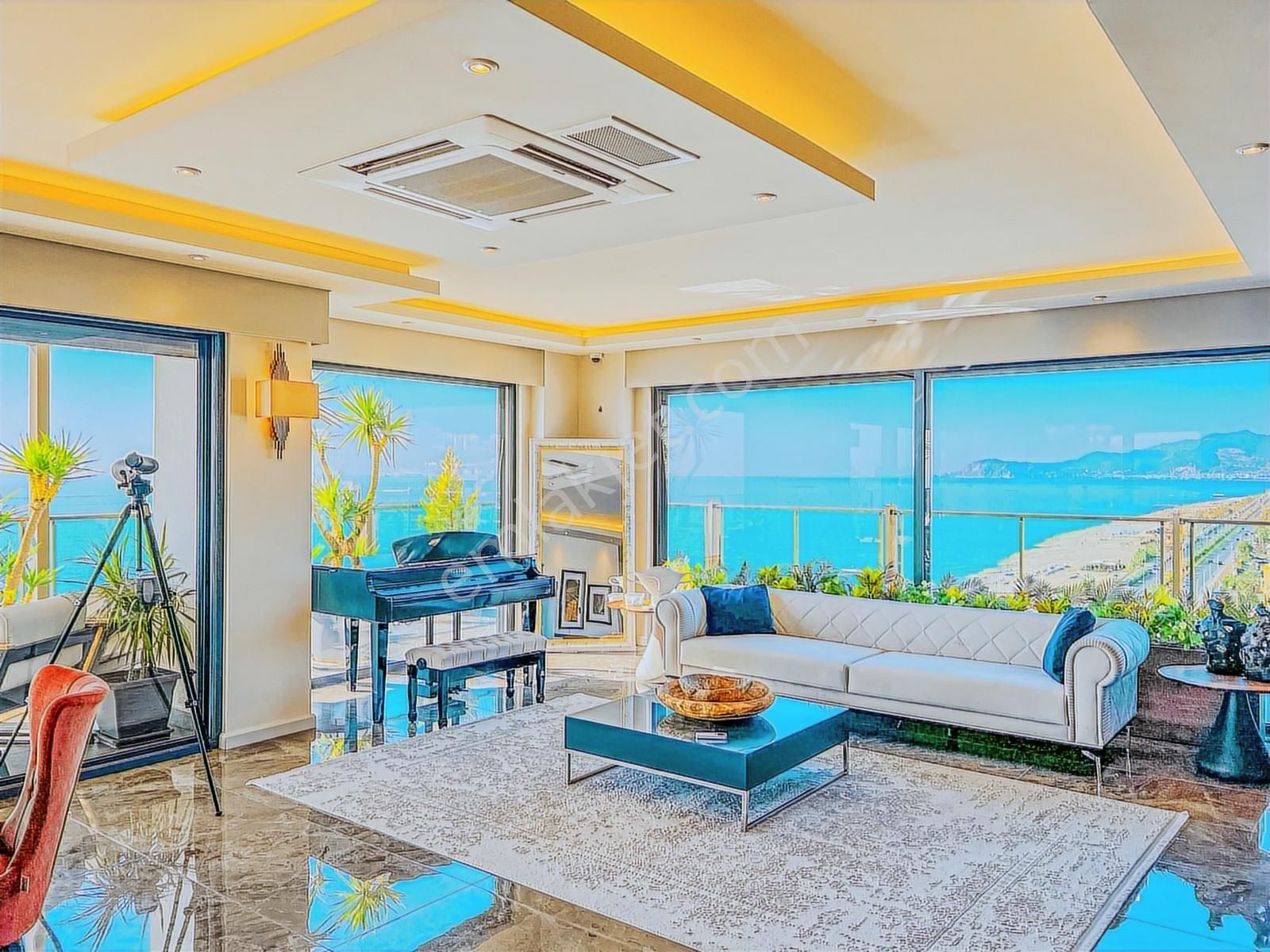 Alanya Mahmutlar 4+1 484m²full Deniz Kale Manzaralı Kral Dairesi