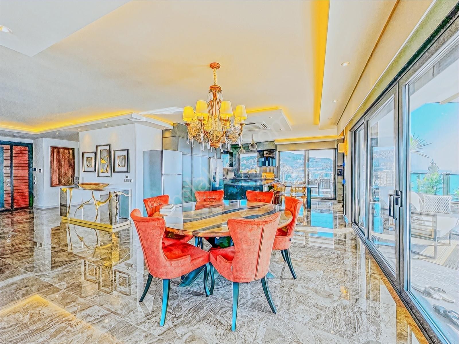 Alanya Mahmutlar 4+1 484m²full Deniz Kale Manzaralı Kral Dairesi - Görsel 21