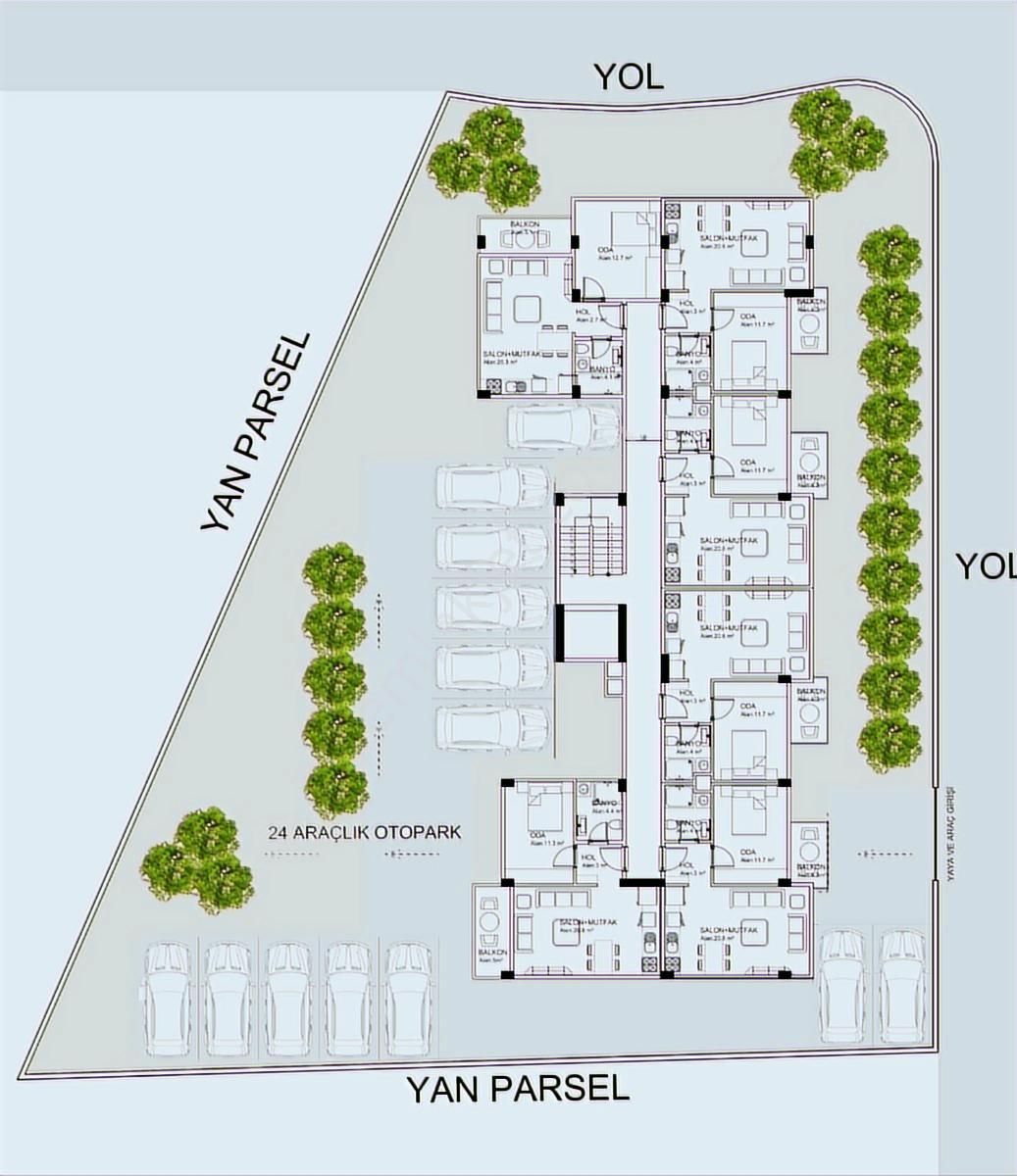 G A 'dan Nilüfer Yolçatı Karnur Krediye Uygun 1+1 Fırsat Daire - Görsel 14