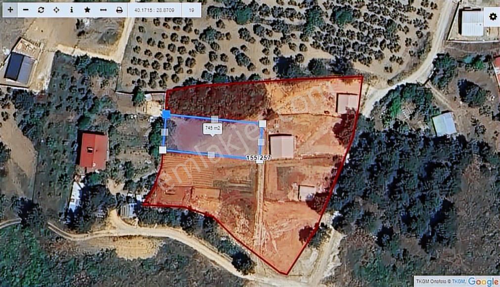 Tahtalıda Manzaraya Hakim Kadastro Yoluna Cepheli 745 M2 Arazi - Görsel 22