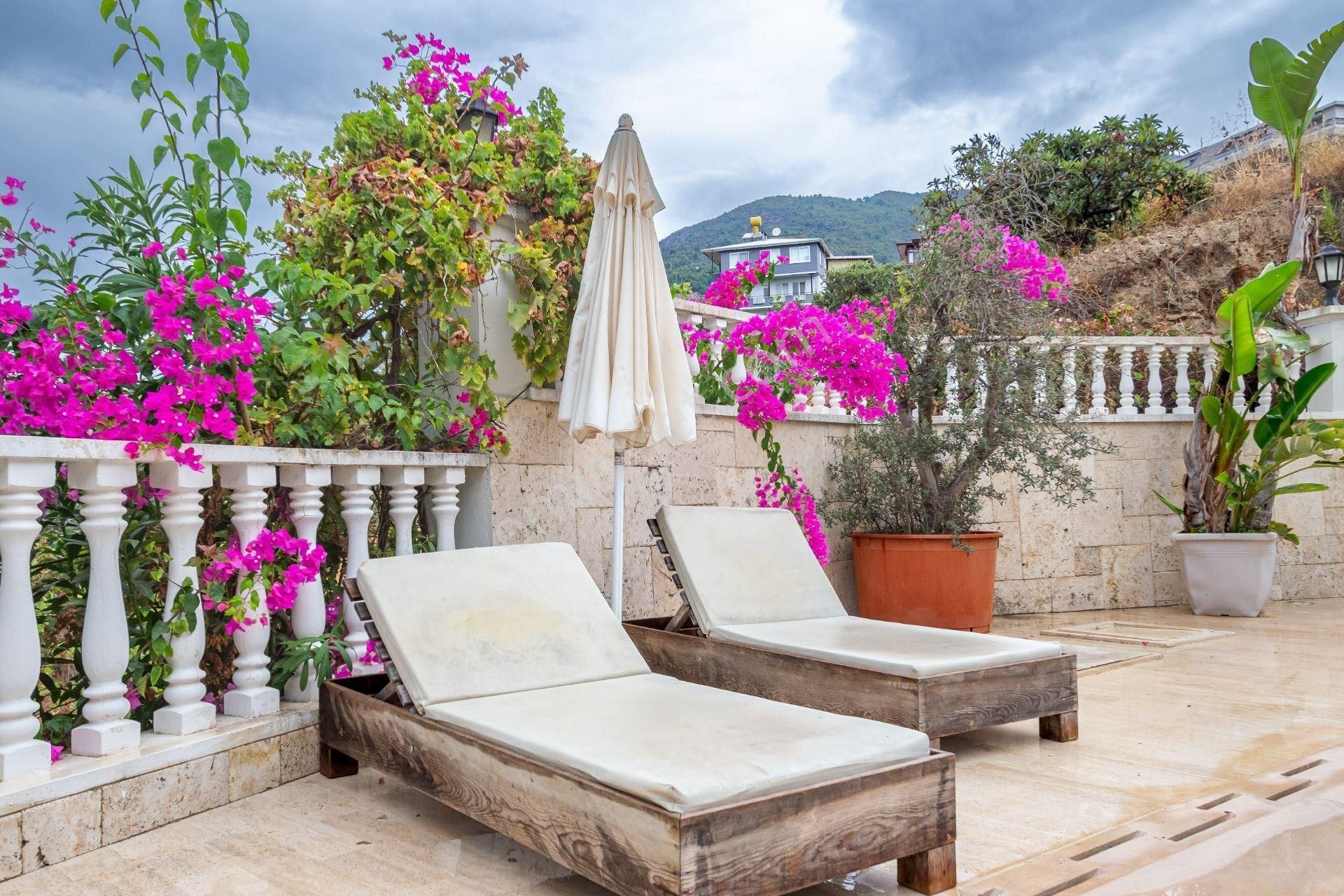 Alanya Cikcilli’de Deniz, Kale Ve Dağ Manzaralı Eşyalı 2+1 Villa - Görsel 19