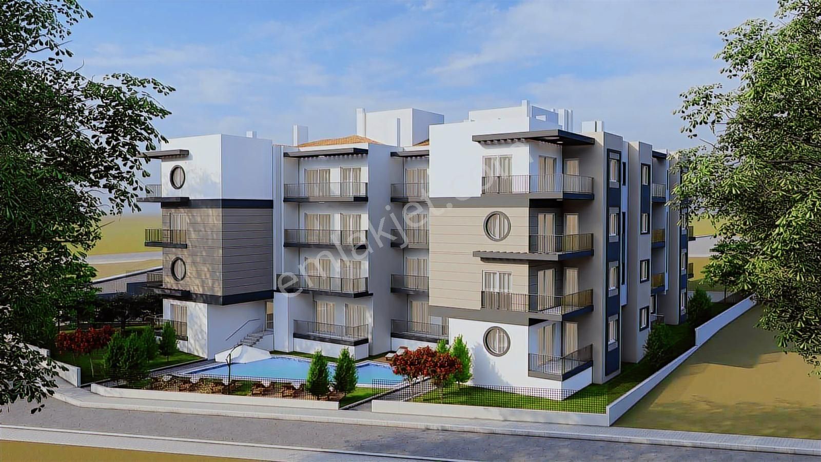 Davutlar'da Havuzlu Kapalı Otoparklı Ebeveyn Banyolu 1+1 Daire