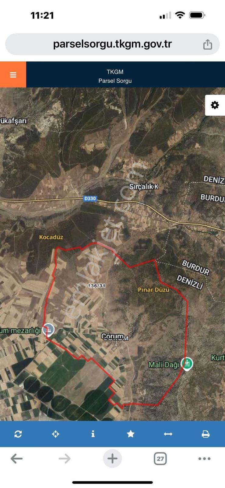 1250 M.t Arazi.tek Tapu.yolu Ve Suyu Var.düz Arazi - Görsel 3