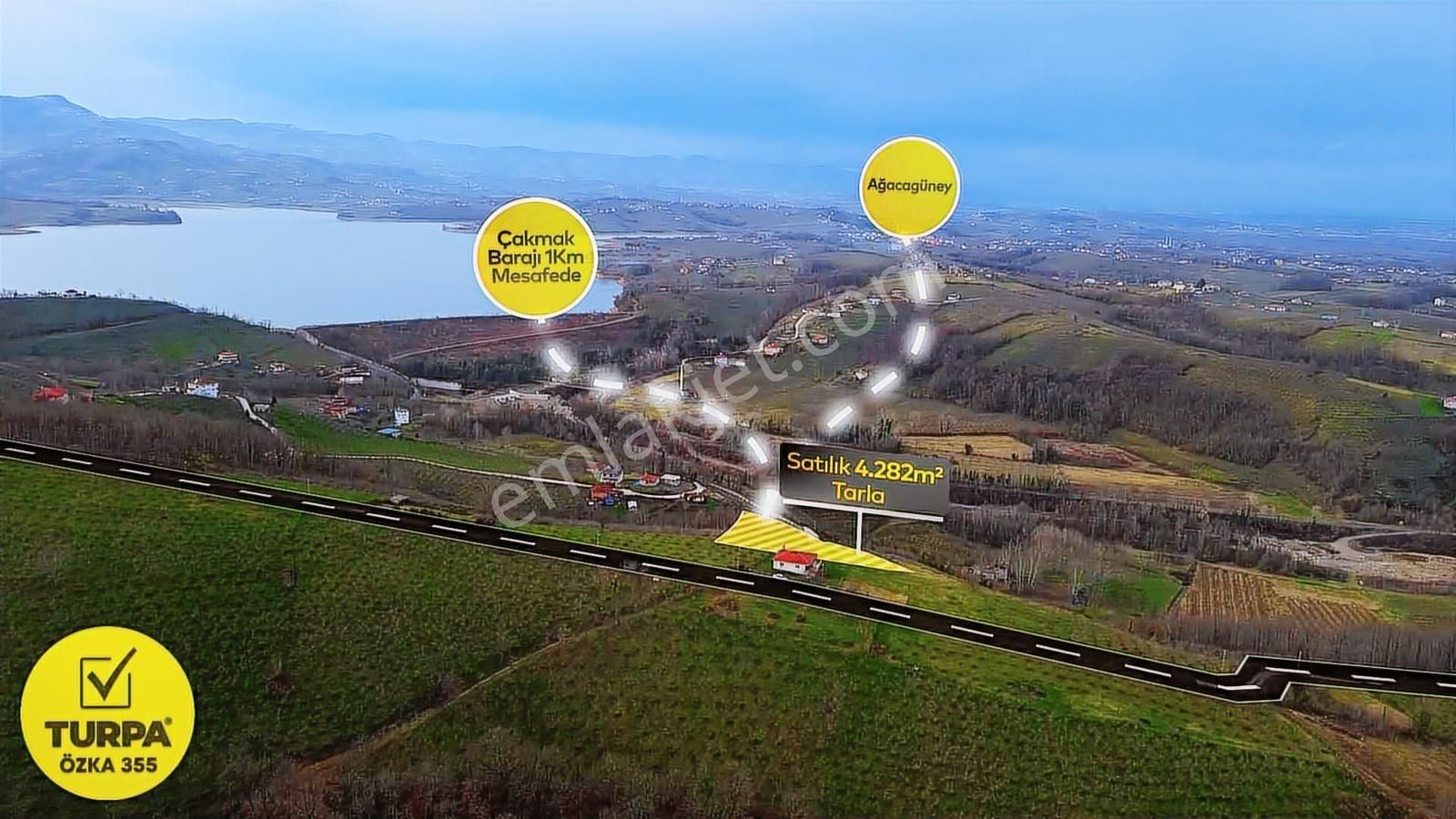 Turpa Özka 355'den Satılık Arsa (tarla) 4282 M2 - Görsel 2