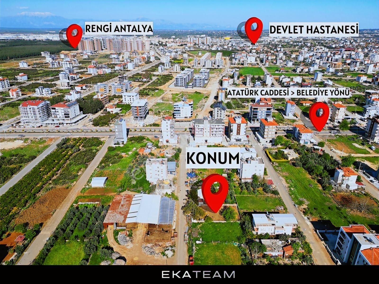 Döşemealtı Kırkgöz / Yeniköy 5 Kat İmarlı 454m2 Satılık Arsa