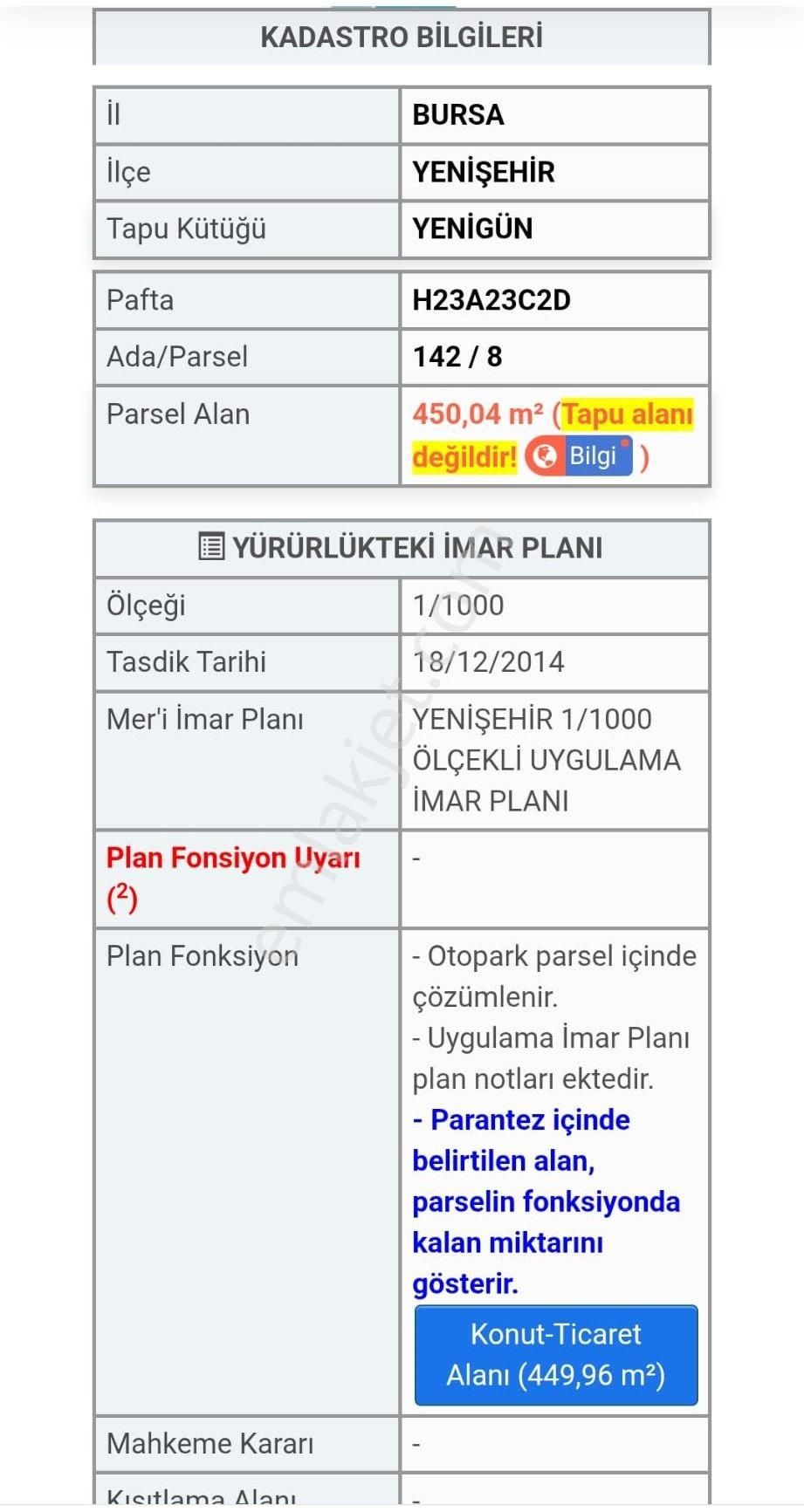 Bursa Yenişehir Yüzüncüyıl Da Cadde Üzeri Satılık İmarlı Arsa - Görsel 3