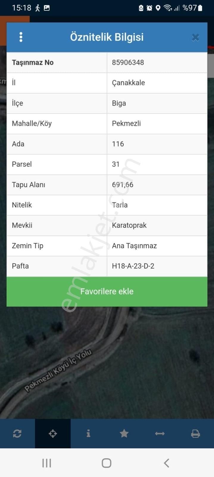 Lir Den Çanakkale Biga Pekmezli De Satılık Müstakil Tarla - Görsel 11