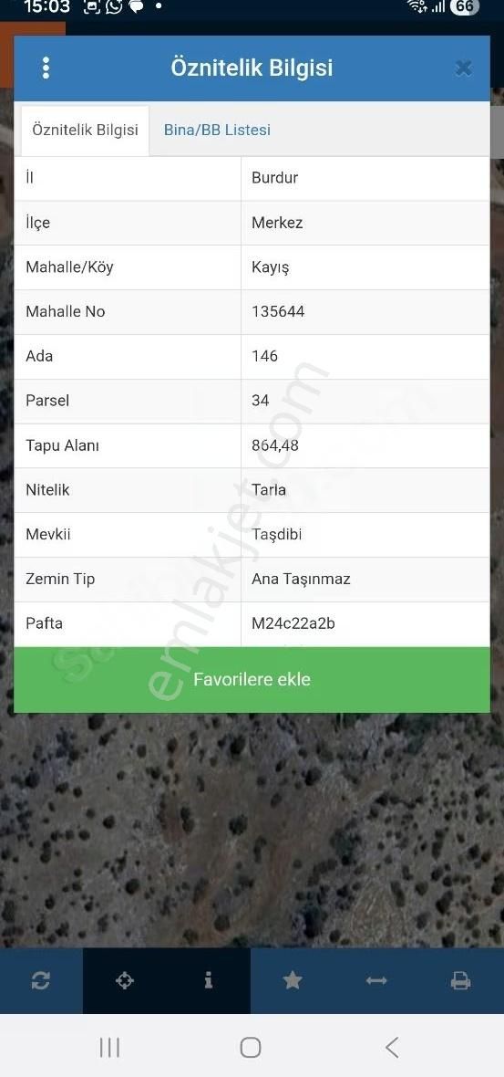 Burdur Merkez Kayış Mahallesinde Satılık Tarla - Görsel 2