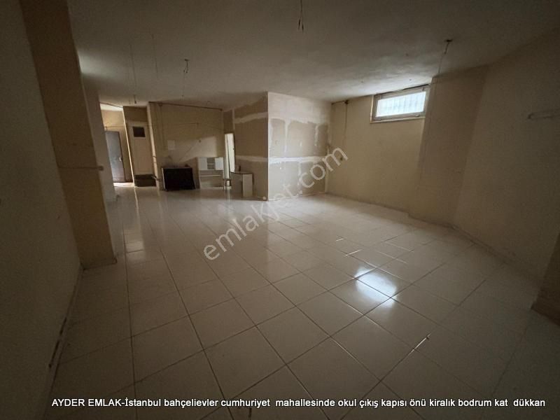 İstanbul Bahçelievler Cumhuriyet Mahallesin De Kiralık Bodrum Kat Dükkan