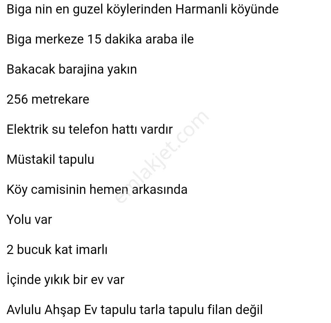 *araç Takas Olur*çanakkale Biga Harmanlı Köyü – Köy Meydanında 2,5 Kat İmarlı Satılık Arsa - Görsel 8