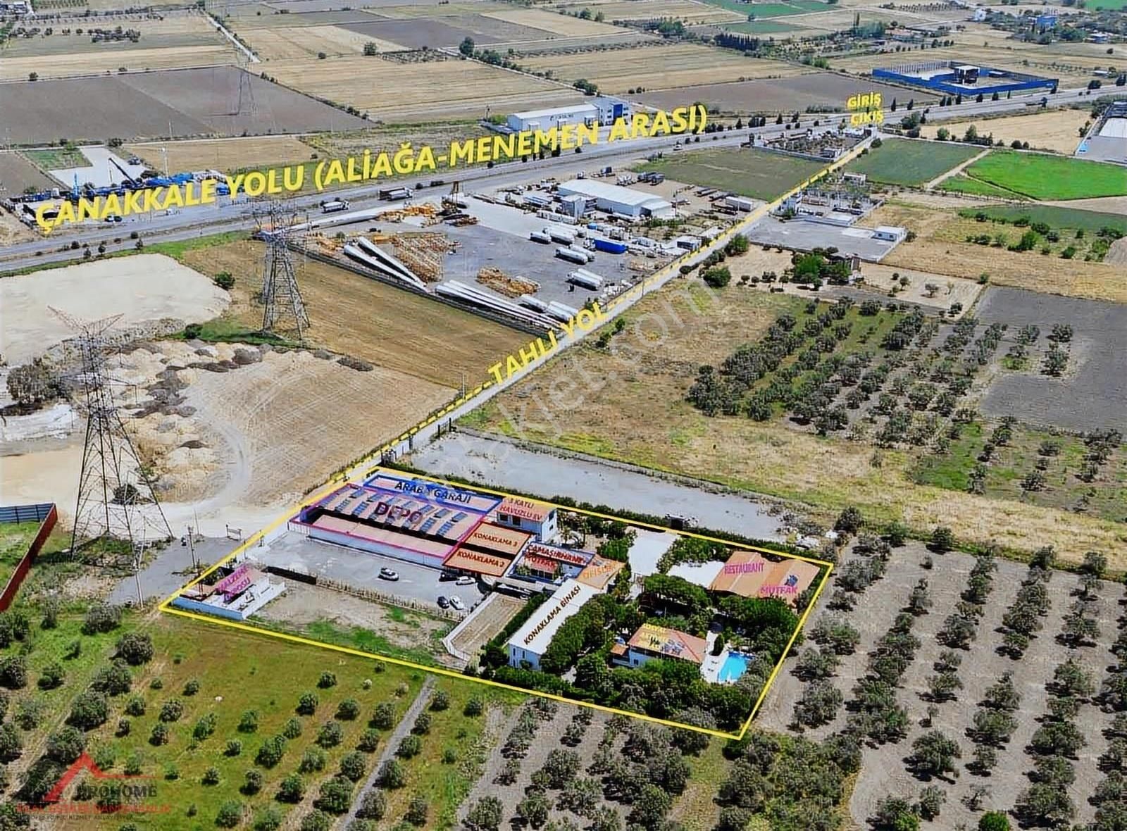 İzmir Aliağa'da 1.125 M2 Geniş Kullanımlı Kiralık Depo