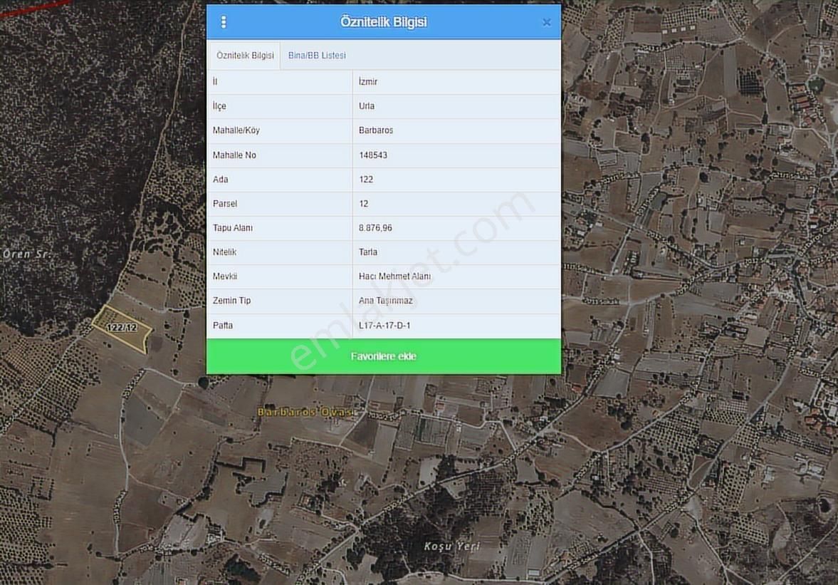 Urla Barbaros Yola Cepheli 9 Dönüm Satılık Tarla - Görsel 4