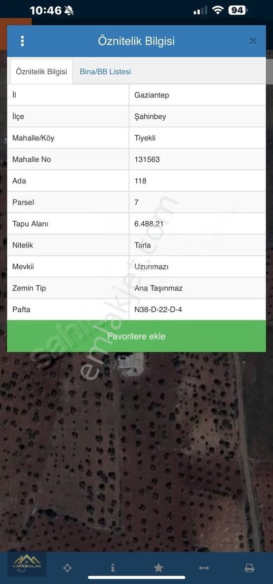 Satılık Yatırımlık Arazi Tiyekli Köyü / Şahinbey / Gaziantep - Görsel 3