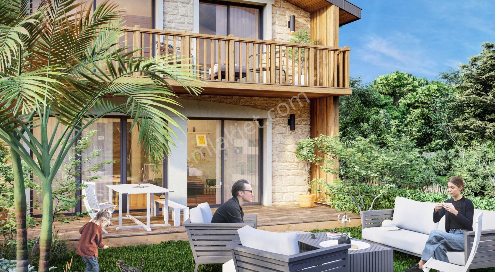 Urla Balıklıova'da Site İçerisinde Alaçatı Tarzı Taş Villa - Görsel 26