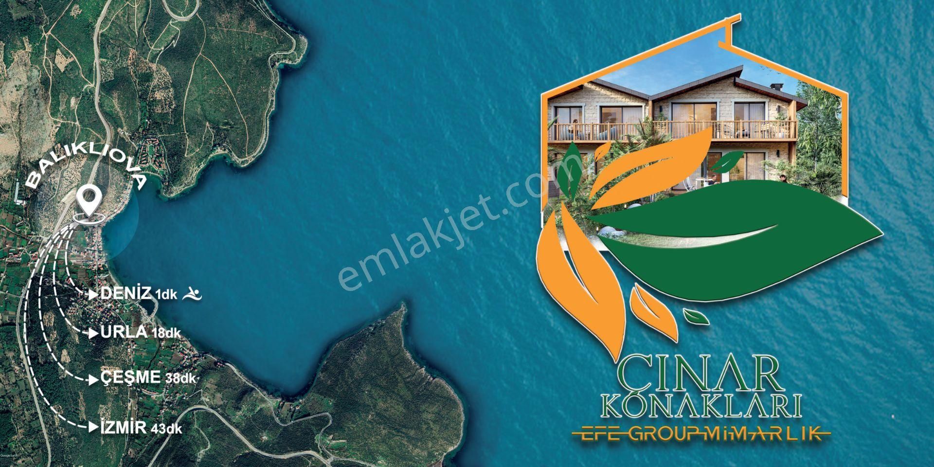 Urla Balıklıova'da Site İçerisinde Alaçatı Tarzı Taş Villa - Görsel 28