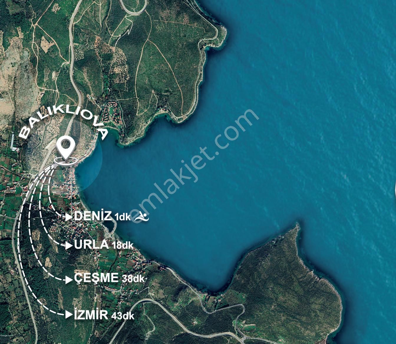 Urla Balıklıova'da Site İçerisinde Alaçatı Tarzı Taş Villa - Görsel 29