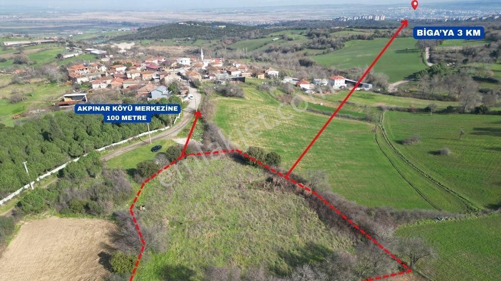 Biga Akpınarda Manzaralı | Havuzlu Villa İçin İdeal İmarlı Arsa