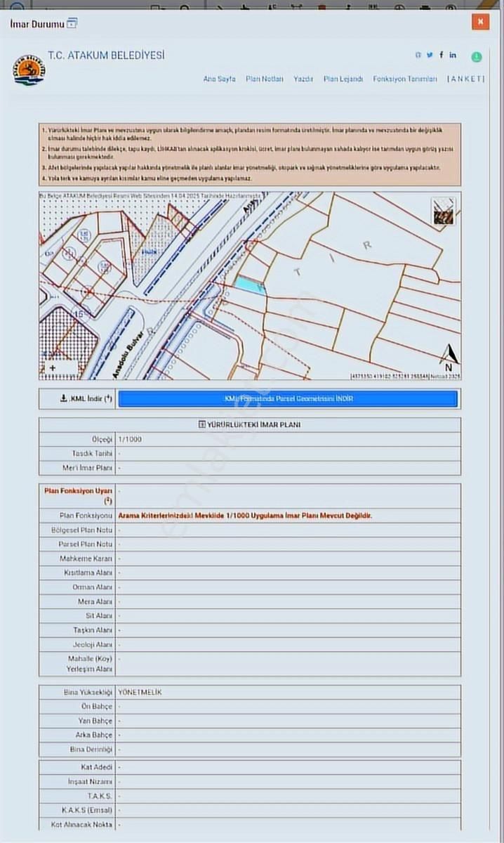 Anayola Cephe Ankara Bulvarında Yola 45metre Cepheli 11110m2 - Görsel 2