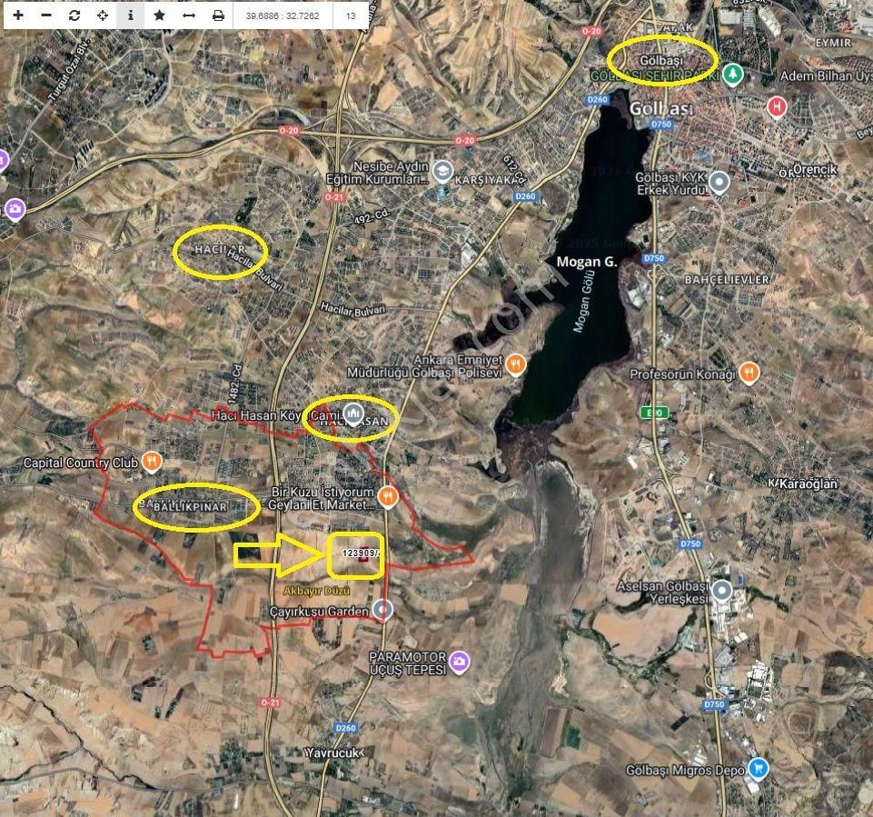 Gölbaşı Ballıkpınarda 290m2 Hisse Tapu Tarla Karadeniz Emlaktan - Görsel 5