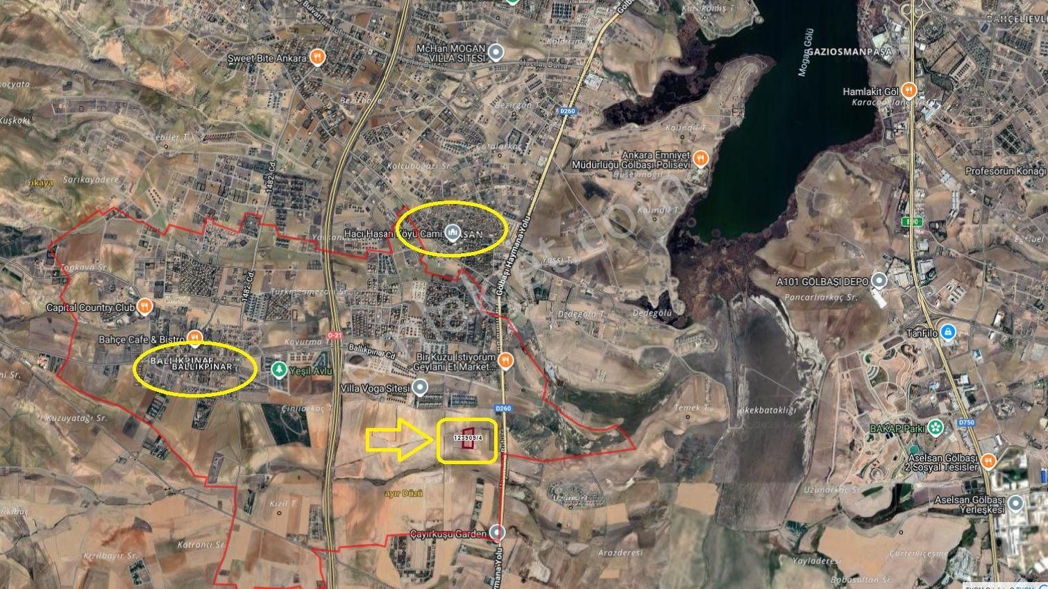 Gölbaşı Ballıkpınarda 290m2 Hisse Tapu Tarla Karadeniz Emlaktan - Görsel 4