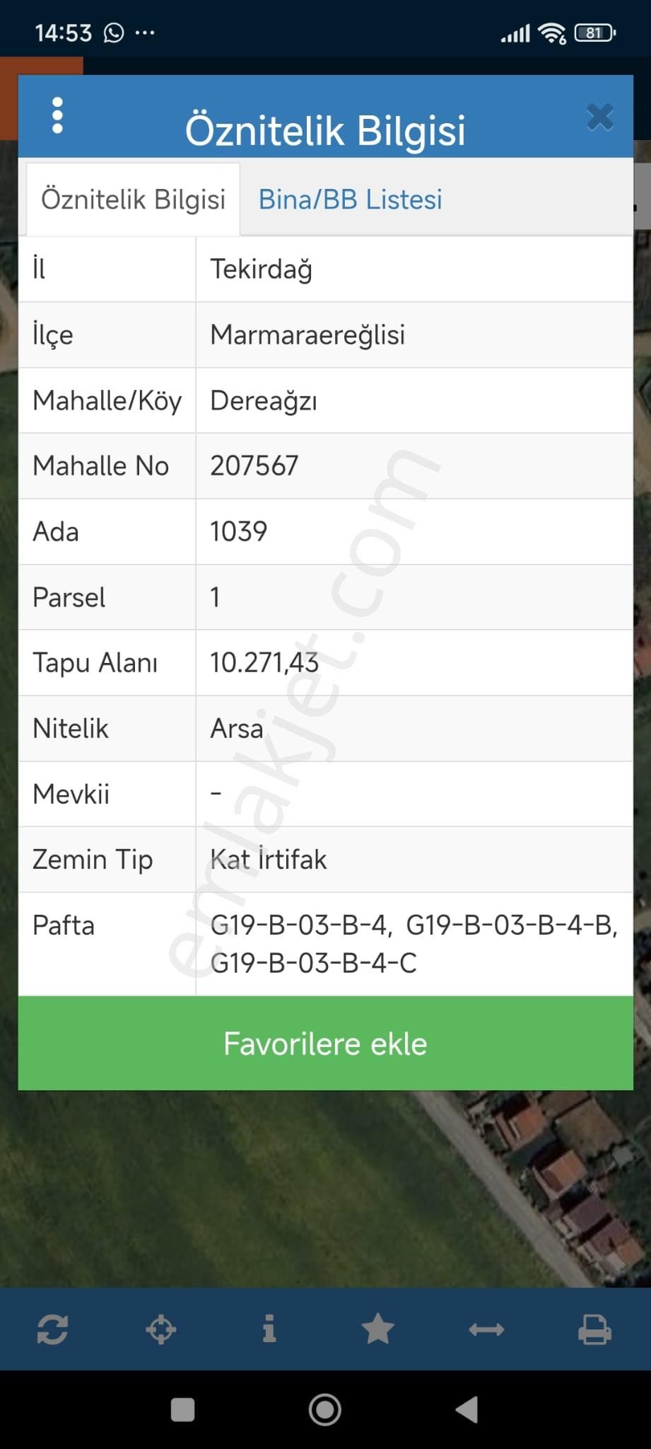 Marmaraereğlisi Dereağzı Satılık Arsa Villa İmarlı Kat İrtifaklı - Görsel 10