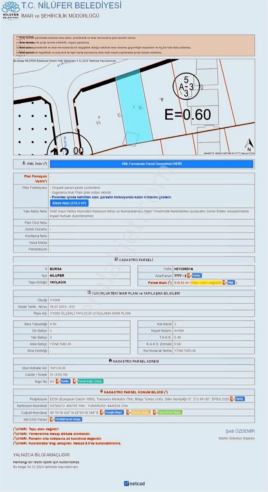 Yaylacık'ta 20 Metrelik Yola Cepheli 2 Villalık Eşsiz Arsa - Görsel 2