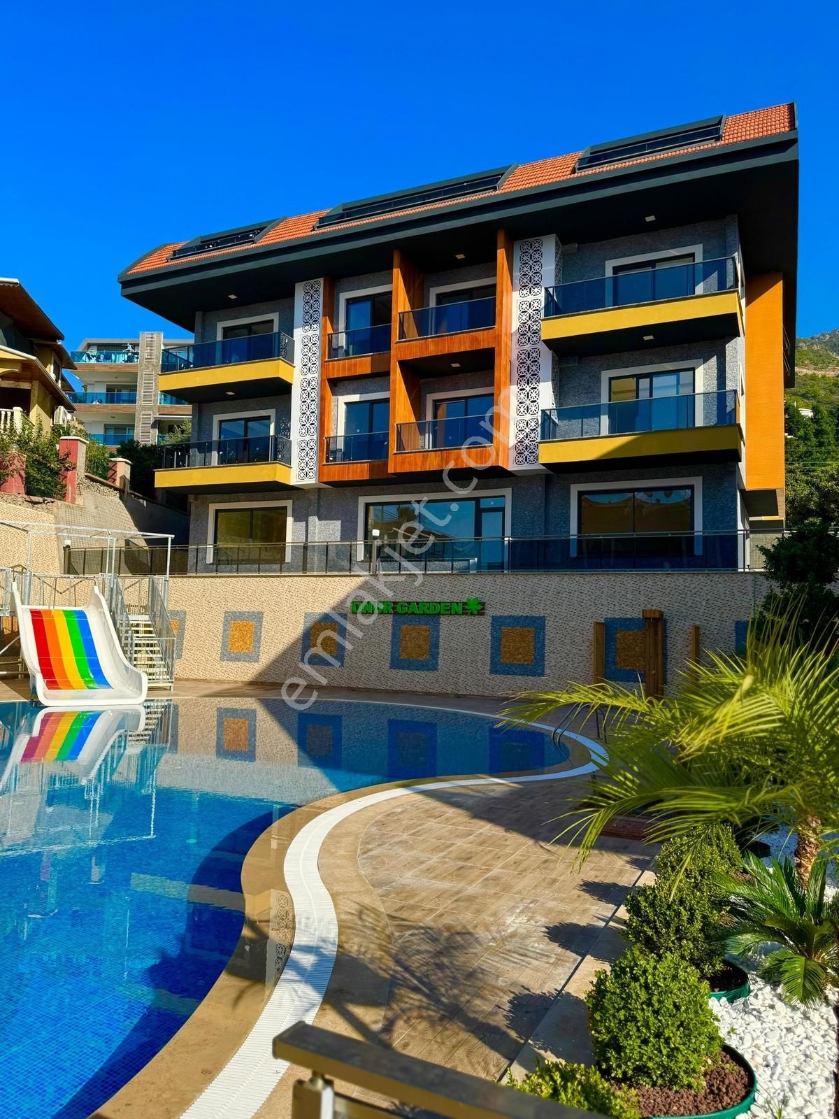 Alanya Büyükhasbahçe Onur Gardenda Satılık 2+1 Bahçe Dubleks