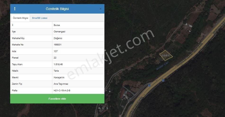 Osmangazi Doğancı Mah. Ana Yola 50m Mesafede 1619 M2 Tarla - Görsel 2