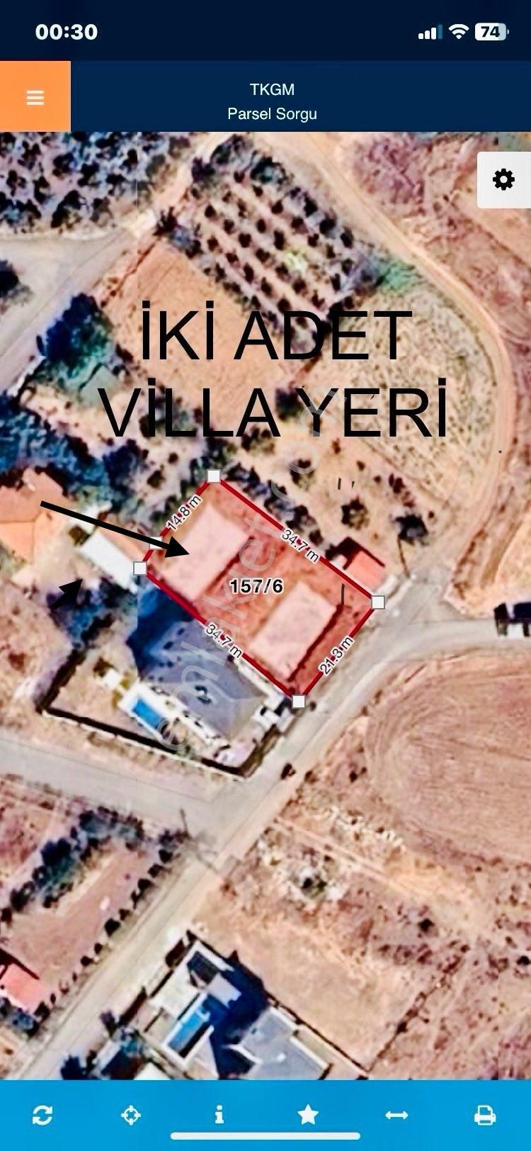 Döşemealtı Orta Mahallede Satılık İki Villalık Projeli Ve Ruhsatlı Arsa - Görsel 2